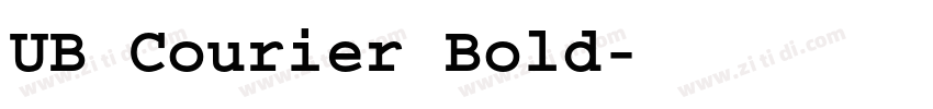 UB Courier Bold字体转换